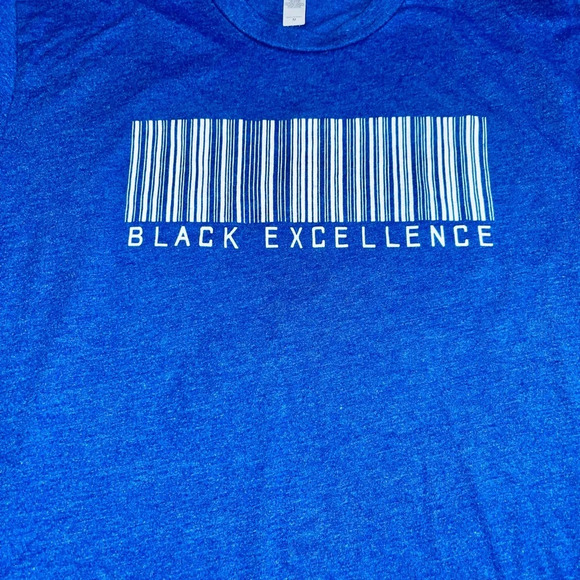 Next Level Black Excellence Blue Knit Shirt Sz M - Picture 4 of 5